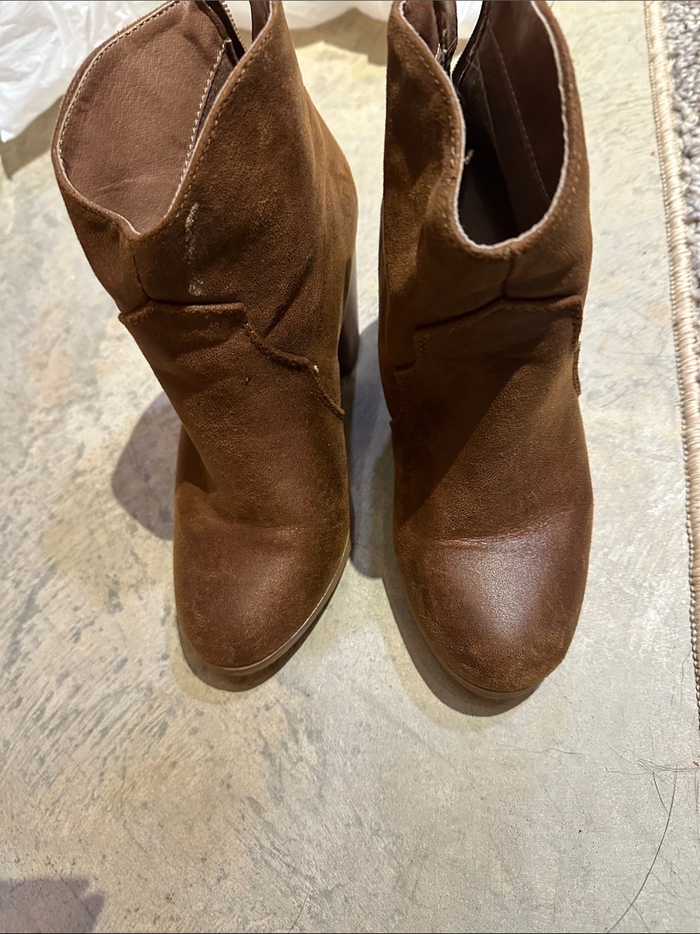 Route 66 Brown Suede Ankle Booties